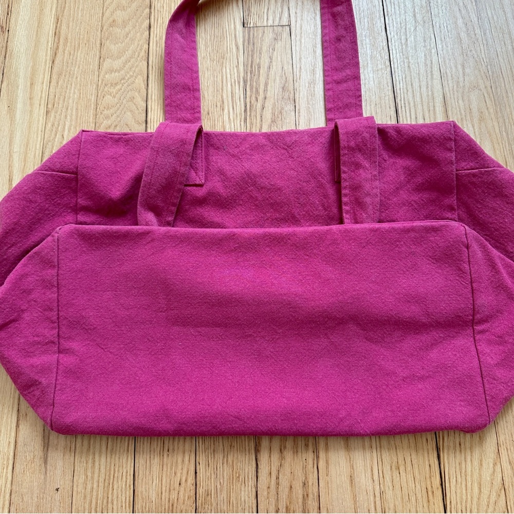 Rive Droite Paris Celestins The 24 Hour Tote Bag With Zipper Fuchsia Pink - Picture 6 of 12
